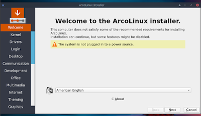 Bienvenido al instalador de ArcoLinux