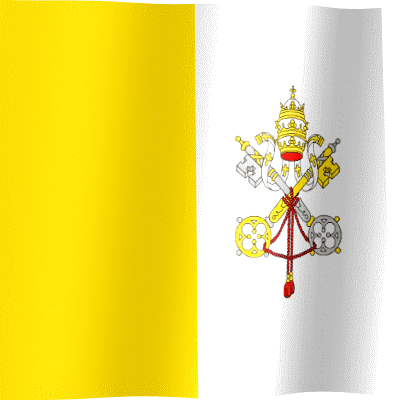 Waving Flag of Vatican City (Animated Gif)
