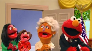 Elmo the Musical President the Musical, Elmo President of the United States, the Red House, the first, second and third ladies, Sesame Street Episode 4319 Best House of the Year season 43