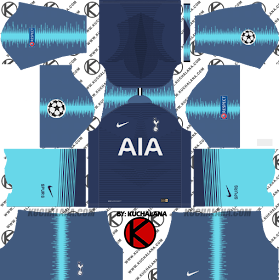 Tottenham Hotspur 2018/19 UCL Kit - Dream League Soccer Kits