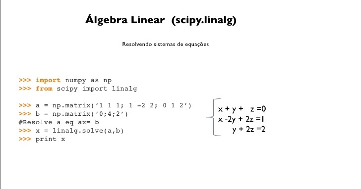 Linear algebra (numpy.linalg)