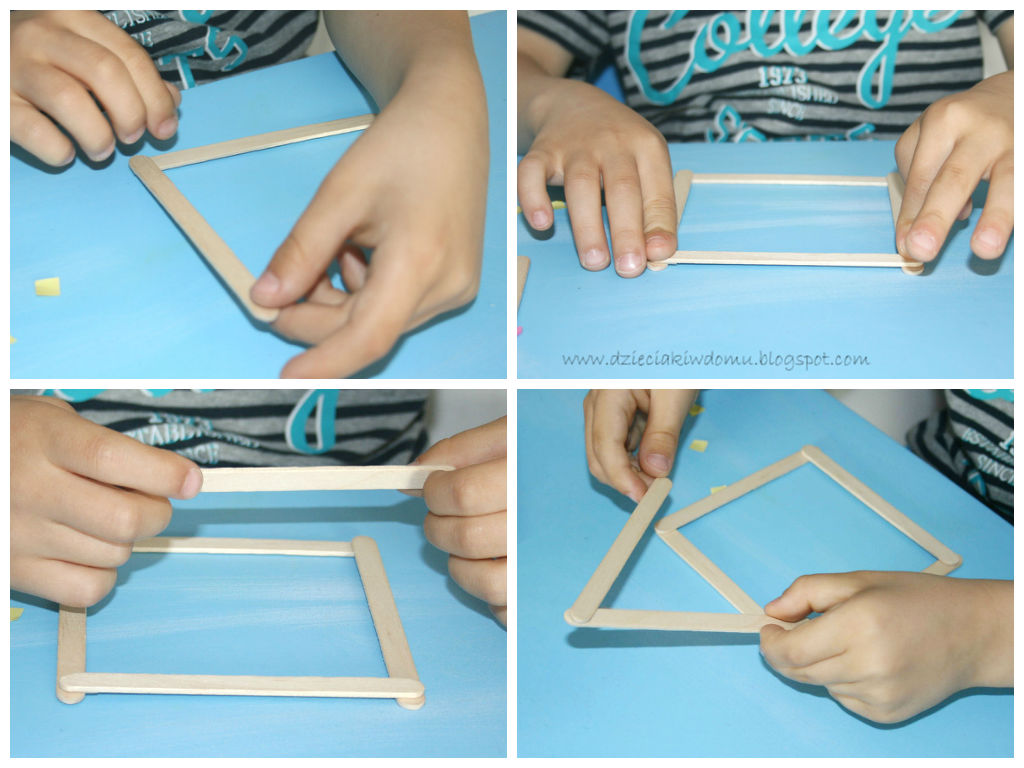 Domek z kreatywnych patyczków na Dzień Mamy - praca plastyczna dla dzieci Domek z kreatywnych patyczków na Dzień Mamy - praca plastyczna dla dzieci