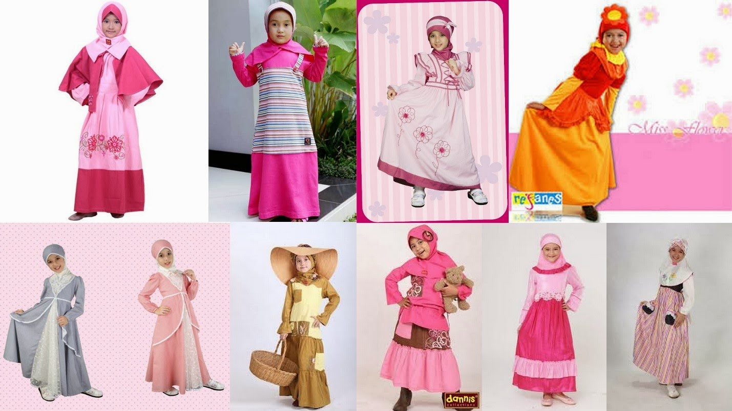 Contoh Model Baju Muslim Anak Perempuan Terbaru 2014 