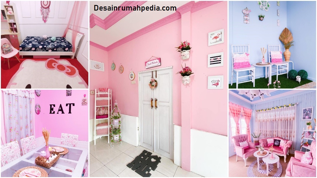 Inilah Desain Rumah Minimalis Dengan Kombinasi Warna Pink Dan Biru Soft Yang Cantik Dan Menggemaskan Desainrumahpedia Com Inspirasi Desain Rumah Minimalis Modern