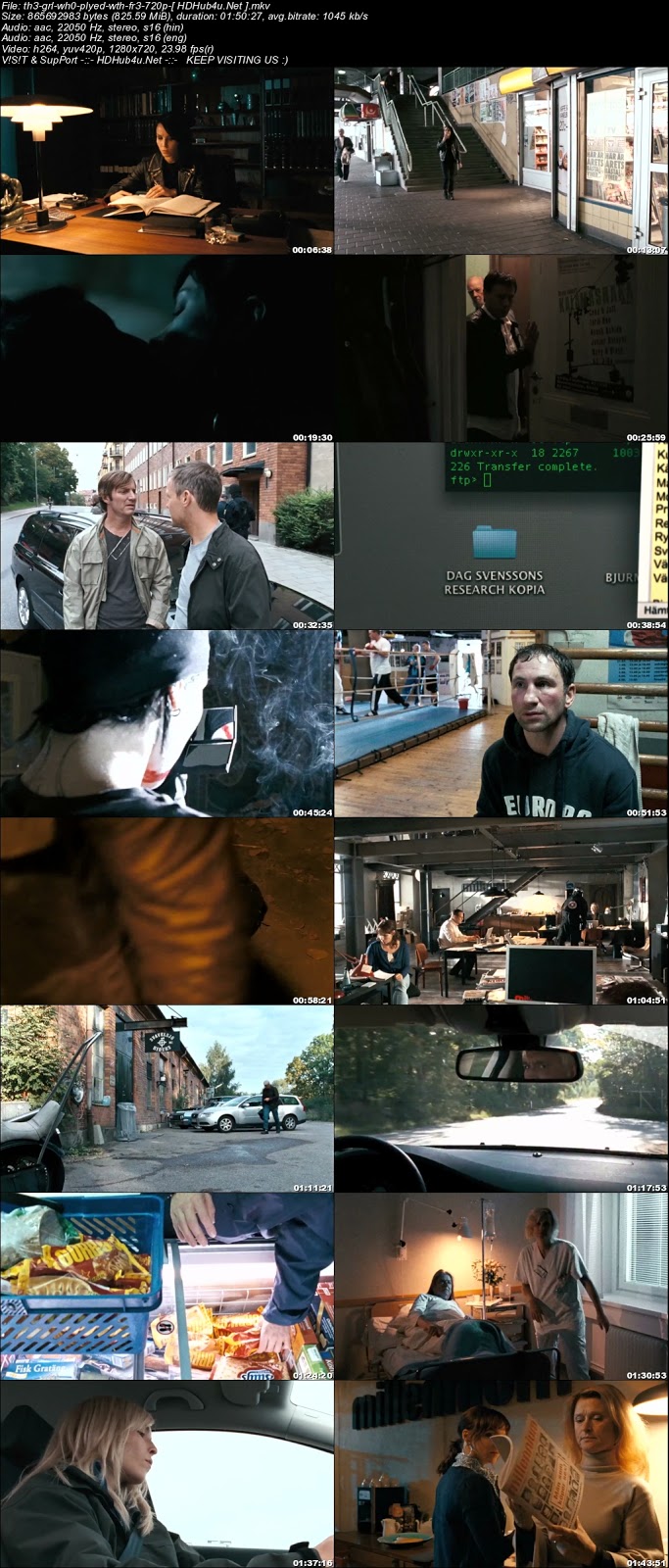 The Girl Who Played With Fire 2009 UNRATED Hindi Dual Audio 720p BluRay 800Mb Download