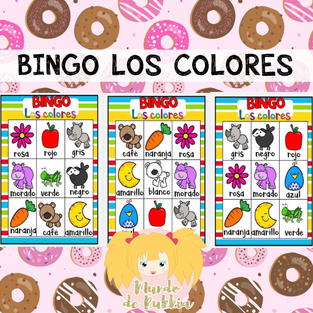 Juego Bingo de los Colores | Rukkia