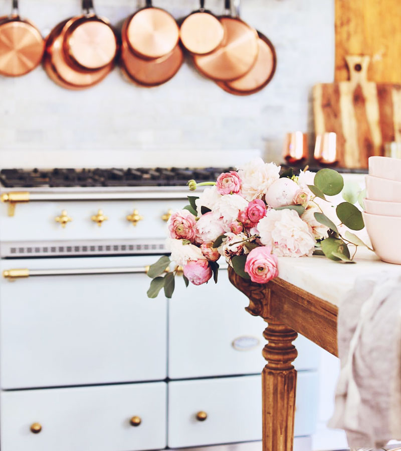 At Home | Pure Romance: Peonies & Carrara in a French Country Cottage