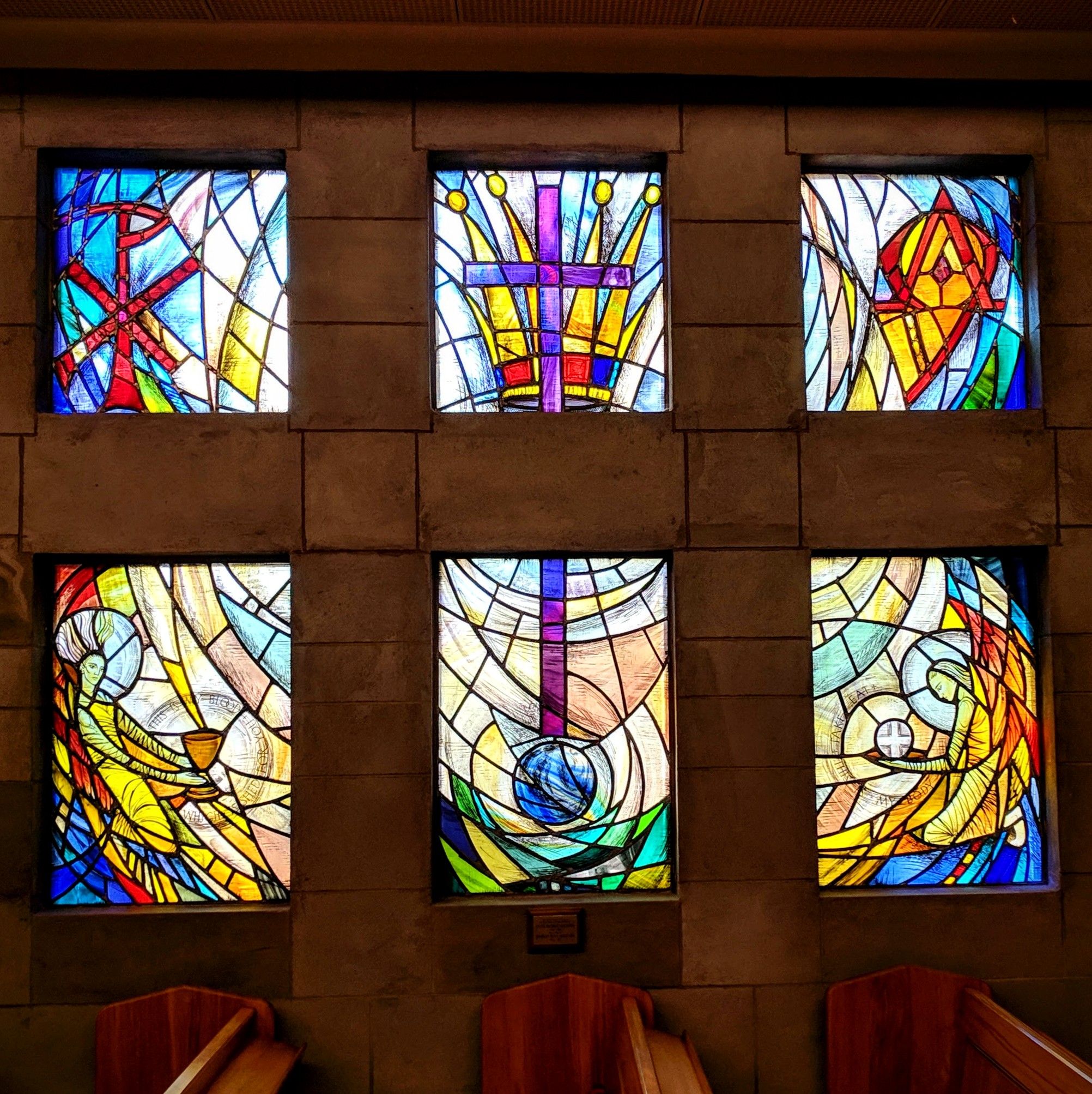 Stained glass window at Nelson Cathedral (Aotearoa New Zealand)