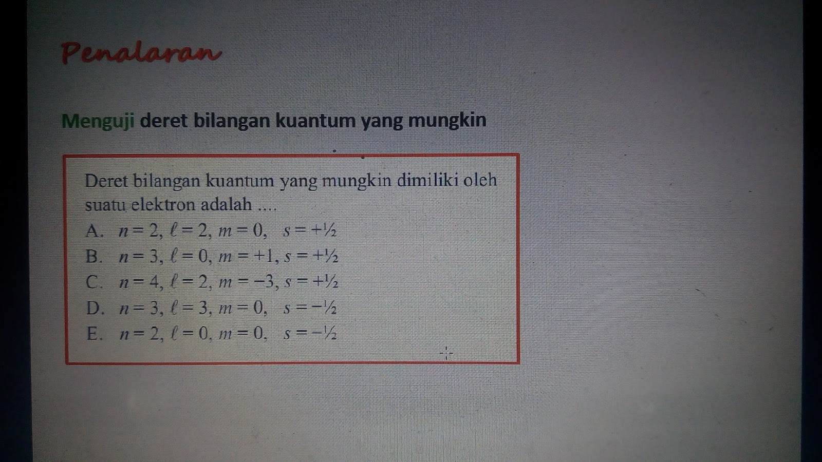 CONTOH SIMULASI SOAL UNBK KIMIA 2017