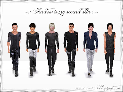 My Sims 3 Blog: Shadow Is My Second Skin Set for Males by Meronin