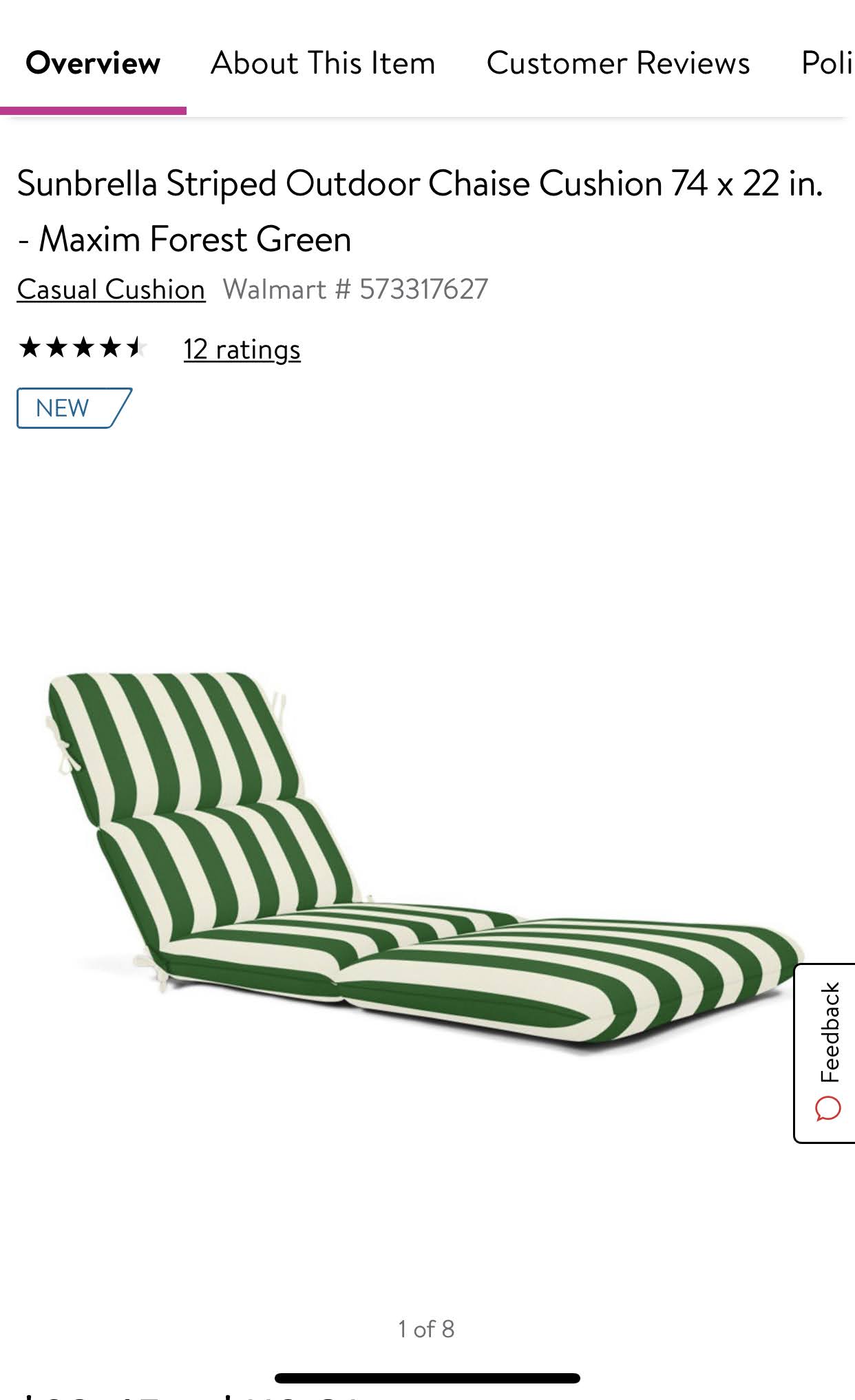 walmart sunbrella cushions on Mollie S Mom July 2020