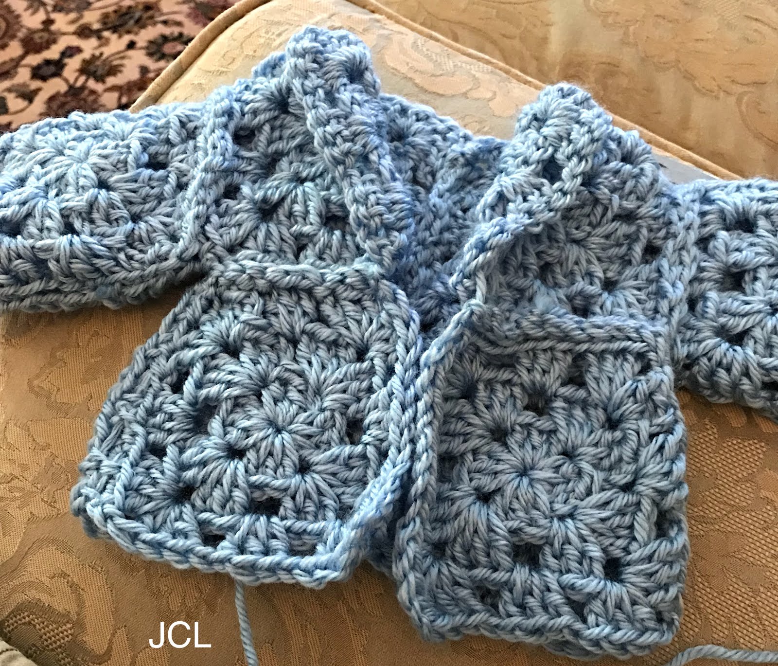Crochet Baby Blue Sweater Julie's Creative Lifestyle