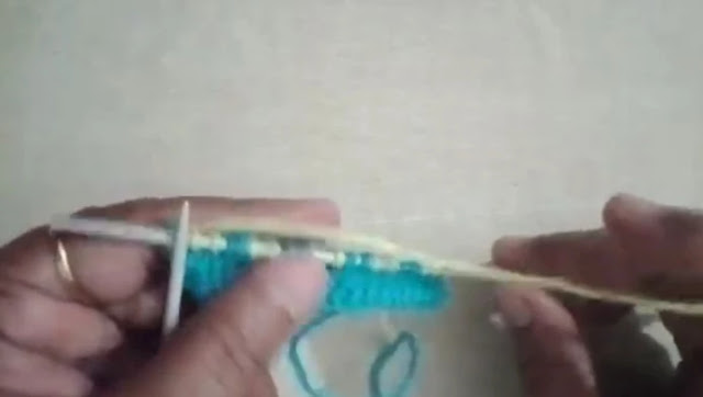 Knitting stripes pattern || #slip stitch || double colour design