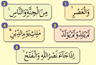 potongan ayat al-Qur’an dari beberapa surat pendek www.simplenews.me