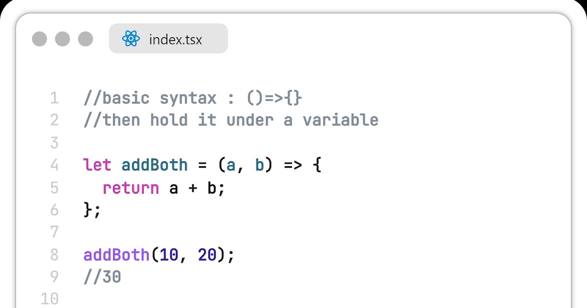 Arrow function