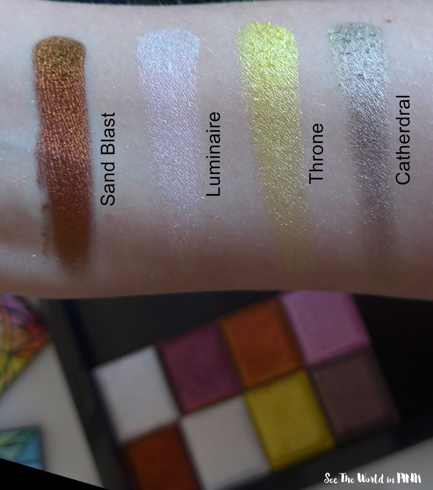 Clionadh Cosmetics Stained Glass Collection Eyeshadows Swatches, Eye