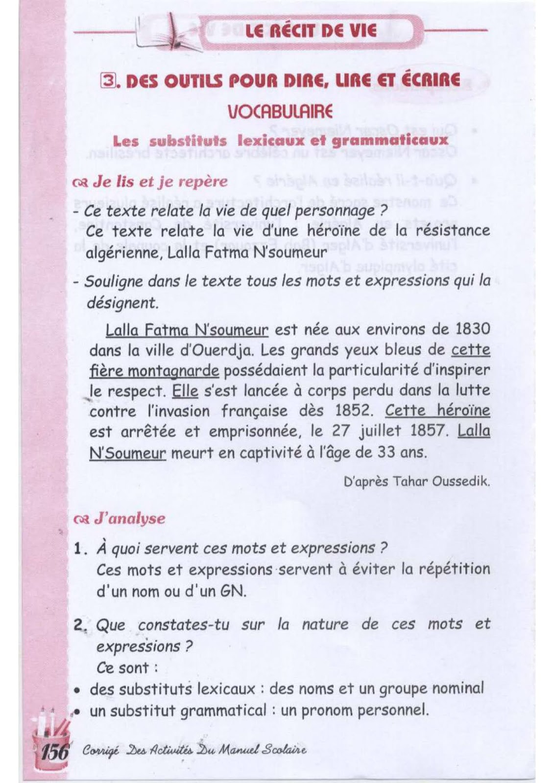 حل تمارين صفحة 140 الفرنسية للسنة الثالثة متوسط - الجيل الثاني