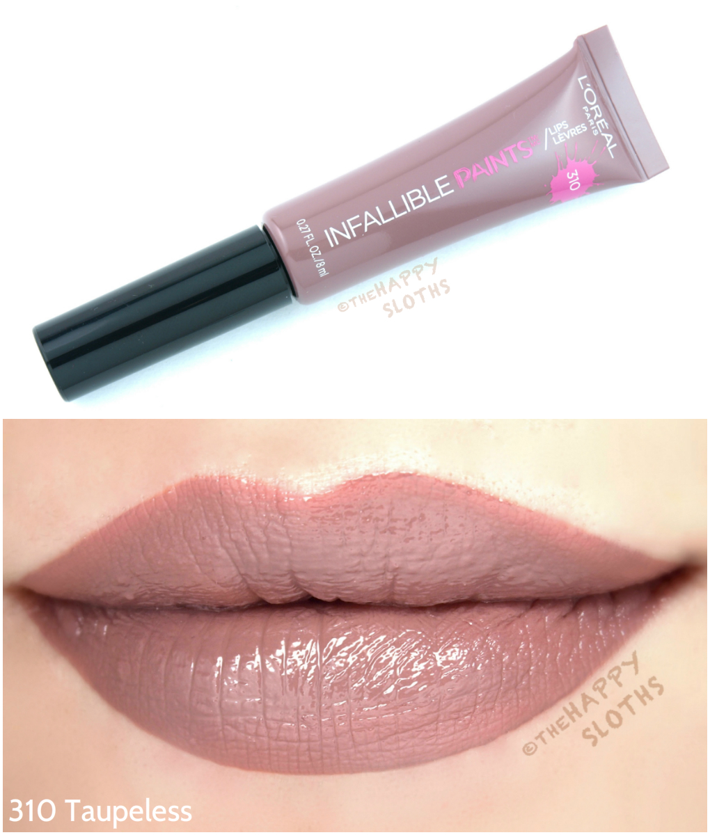 L'Oreal Infallible Lip Paints 310 Taupeless