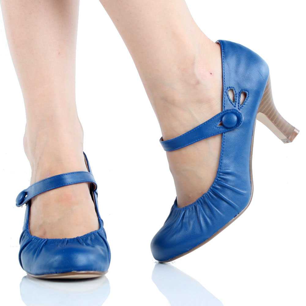 Dizzie Miss Lizzie Elaine's Blue Mary Jane Shoes