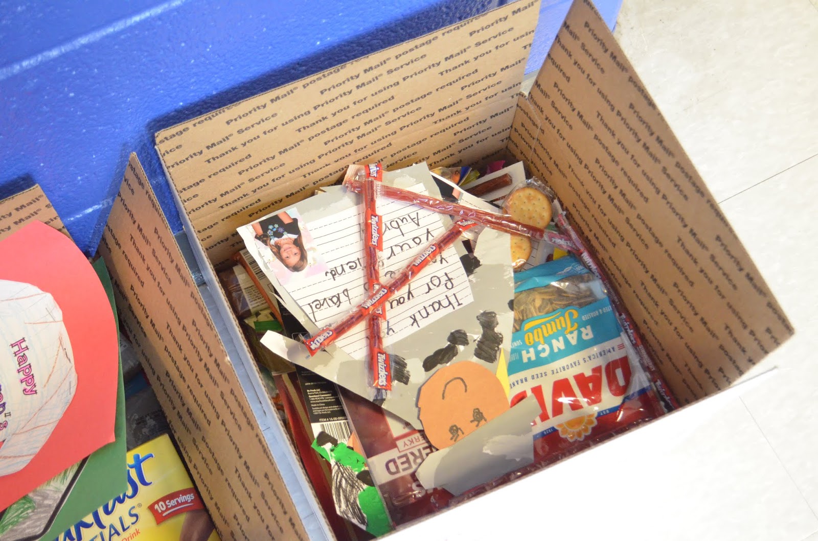 Elementary Students Learn About the Military; Packs Care Packages for