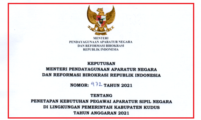 Formasi Cpns Pppk Kabupaten Kudus Tahun 2021 Info Pendidikan Terbaru