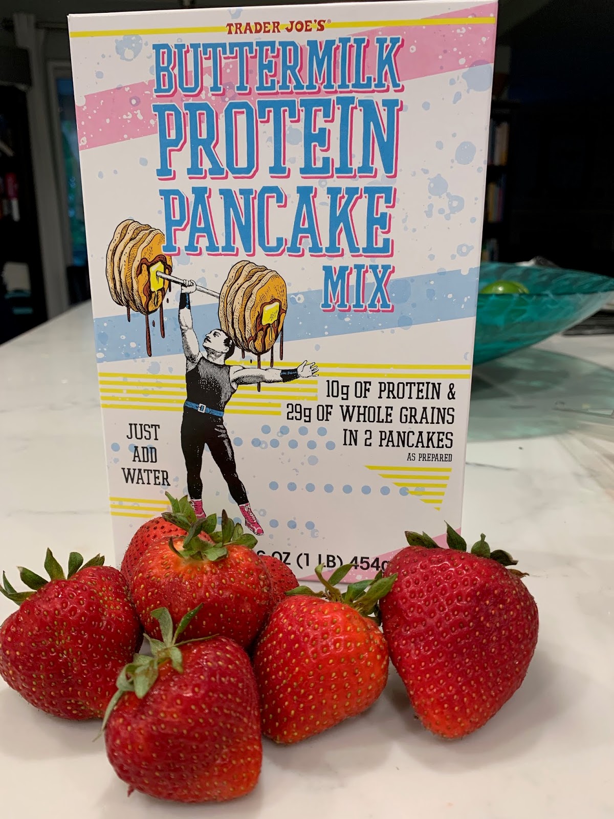 the happygirl Essentials Trader Joe's Buttermilk Protein Pancake Mix