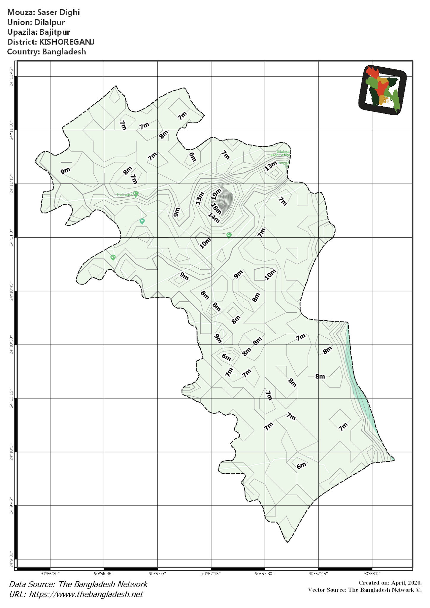 Map of Saser Dighi Mouza of Bajitpur Upazila, KISHOREGANJ Map of Saser Dighi Mouza of Bajitpur Upazila, KISHOREGANJ, Bangladesh.