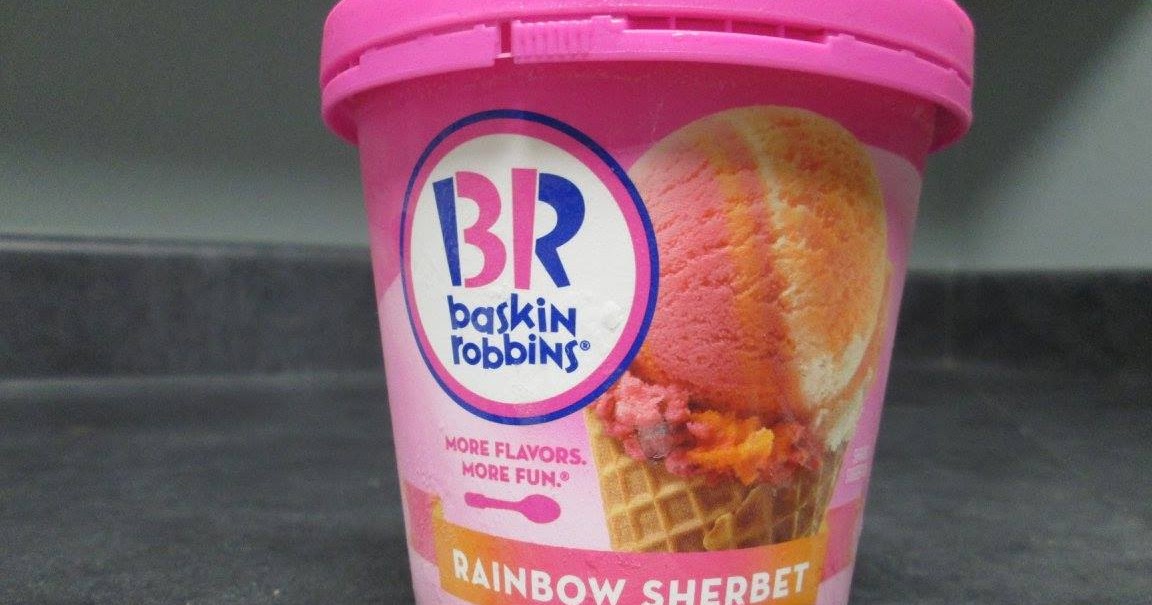 David's Ice Cream Reviews Baskin Robbins Rainbow Sherbet