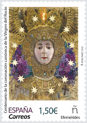 Filatelia - Centenario de la Coronación canónica de la Virgen del Rocío - 2019