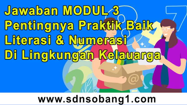 Jawaban Modul 3 Kuis Pentingnya Praktik Baik Literasi Dan Numerasi Di Lingkungan Keluarga - Sdn Sobang 1