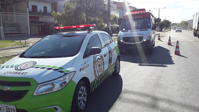 SMTT dá apoio ao Samu durante socorro à vítima de acidente em Jacobina