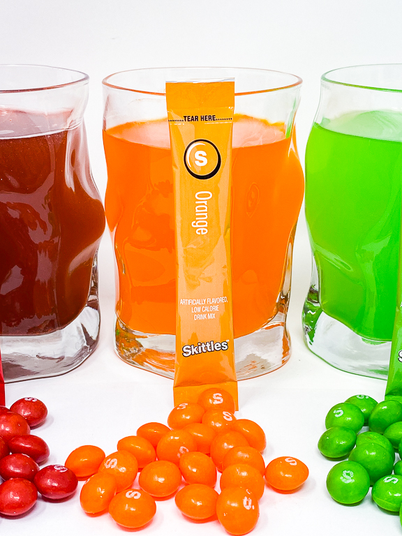 Tales of the Flowers Skittles Drink Mix flavor packets Drink the Rainbow