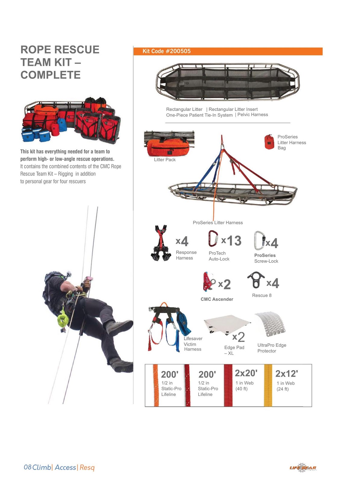 Rope rescue kit