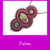 Fuchsia Swirls - a bead embroidered pendant
