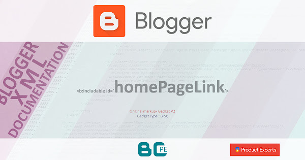 Blogger - homePageLink [Blog GV2]