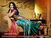 amature catherine tresa wallpaper hd, saree photo, sitting on couch in lying position