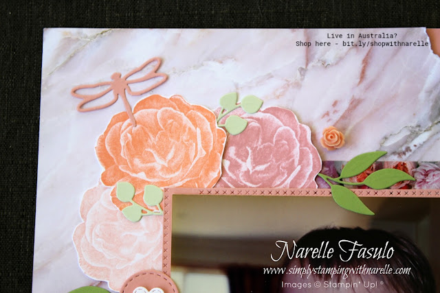 Do you only think of cards when you think Stampin' Up!. Well our products can be used for so much more than that. All the products on this layout can be found in my online Stampin' Up! store. Check it out here - http://bit.ly/shopwithnarelle