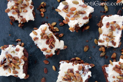 Pumpkin Bread Bars with Candied Pepitas