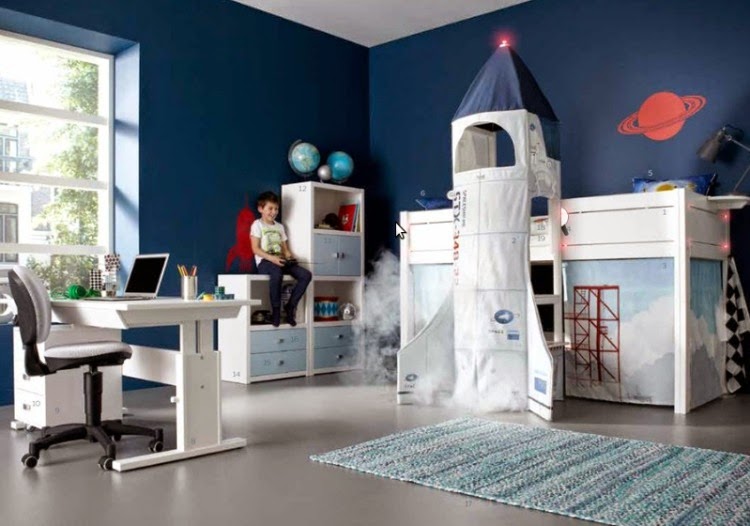 Dormitorios decorados para niño color azul - Ideas para decorar dormitorios