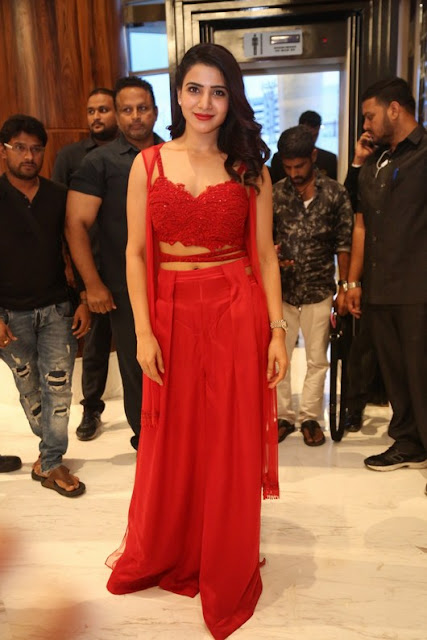 Samantha Akkineni Latest Cute Photos In Red Dress 15