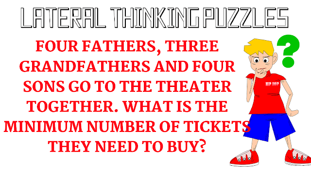 Four Fathers, Three Grandfathers and Four Sons Go to the Theater together. What is the minimum number of tickets they need to buy?