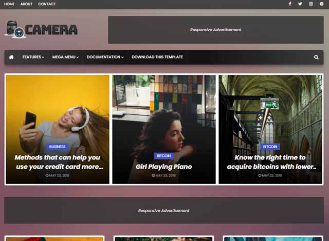 Best Blogger Template For Travel Blog Camera Blogger Template Free 