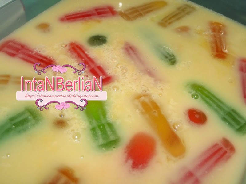Puding sumi jeli berkuah
