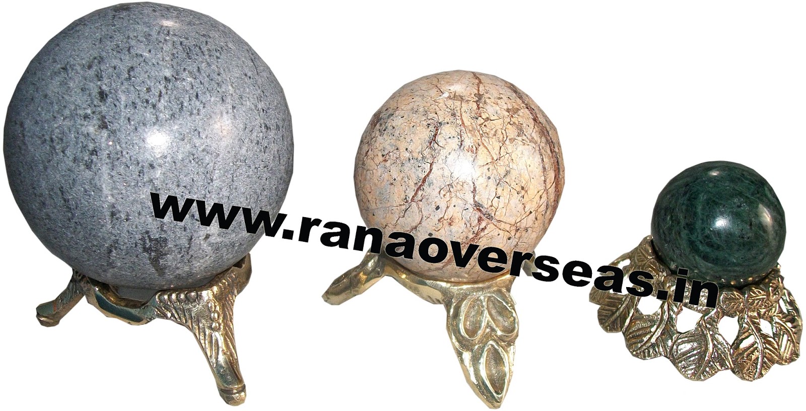 Rana Overseas Brass Metal Crystal Ball Stands