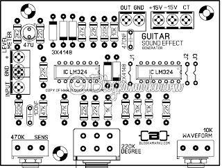 PCB Effect Suara untuk Gitar Sound Generator