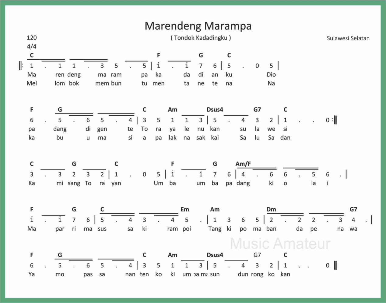 25+ Chord marendeng marampa information