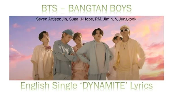 BTS - Bangtan Boys - Song - DYNAMITE Lyrics