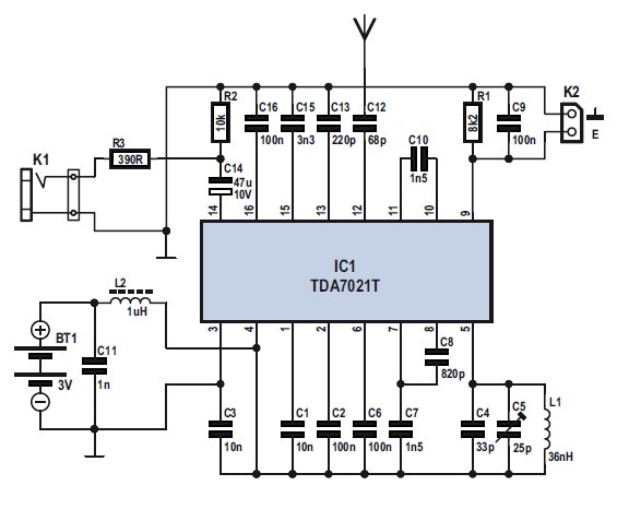 world technical: Schematics Simple FM Radio Receiver Circuit