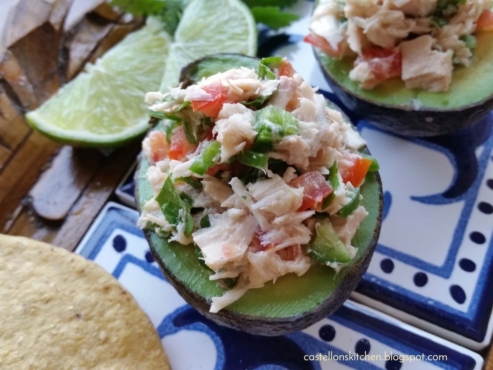 Castellon's Kitchen Easy Tuna Ceviche in Avocado Cups