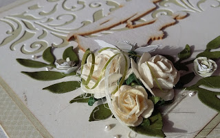 Hutton's arts and crafts handmade wedding card Pion Design Alterations Mixed media die